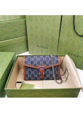7 Star Gucci Replica 401231 Leather Dionysus Mini Chain Black Bag